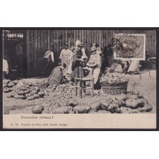 CHILE ANTIGUA TARJETA POSTAL COSTUMBRES CHILENAS VENDEDORAS